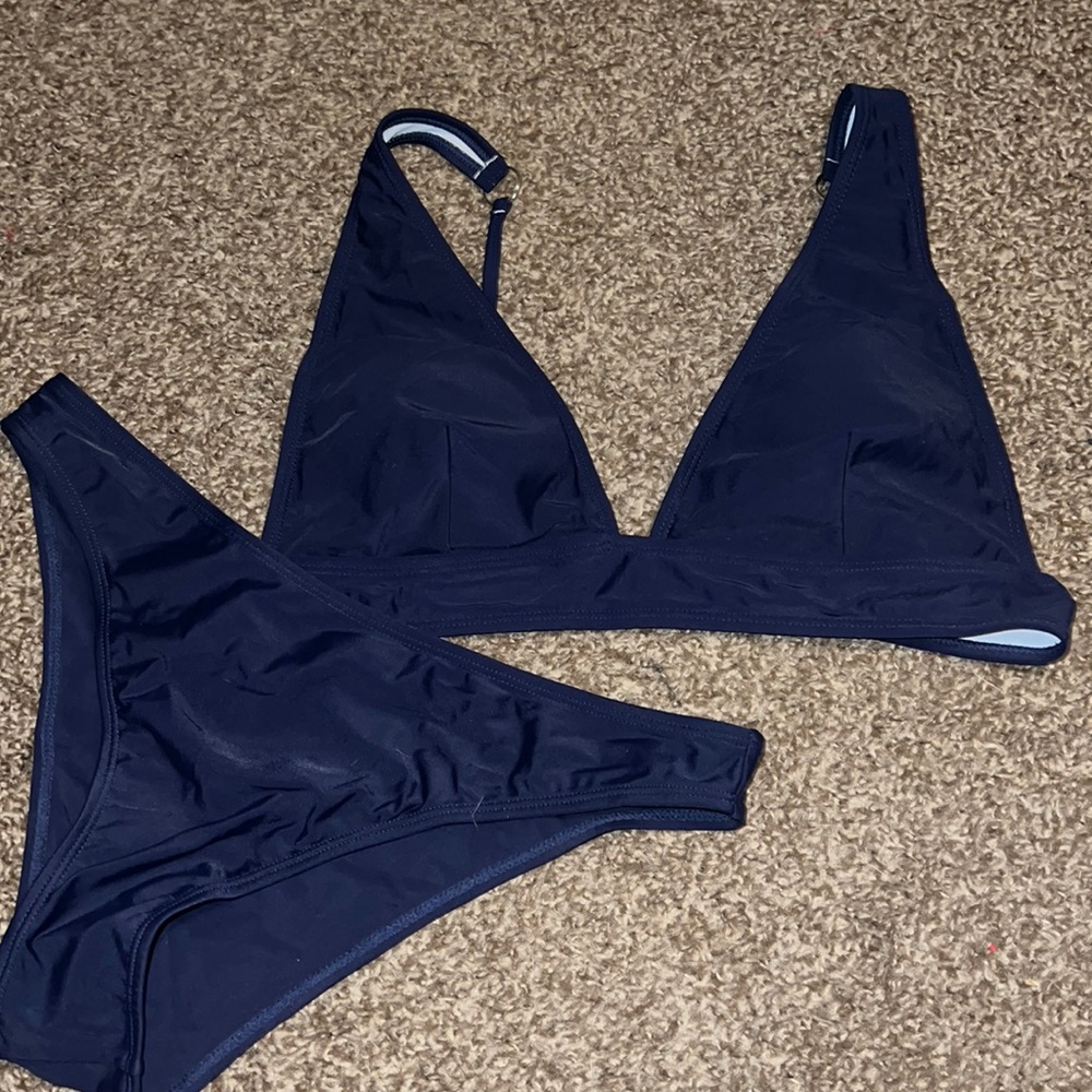Navy Blue Bikini Set